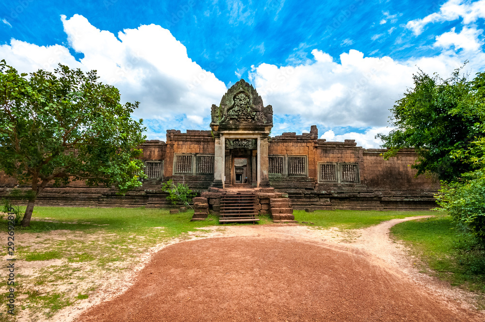 Ancient buddhist khmer temple in Angkor Wat, Cambodia. Banteay Samre Prasat