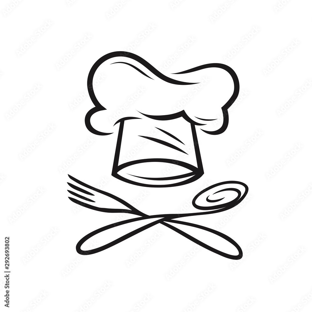 Restaurant logo. Cooking, menu symbol. Vector illustration
