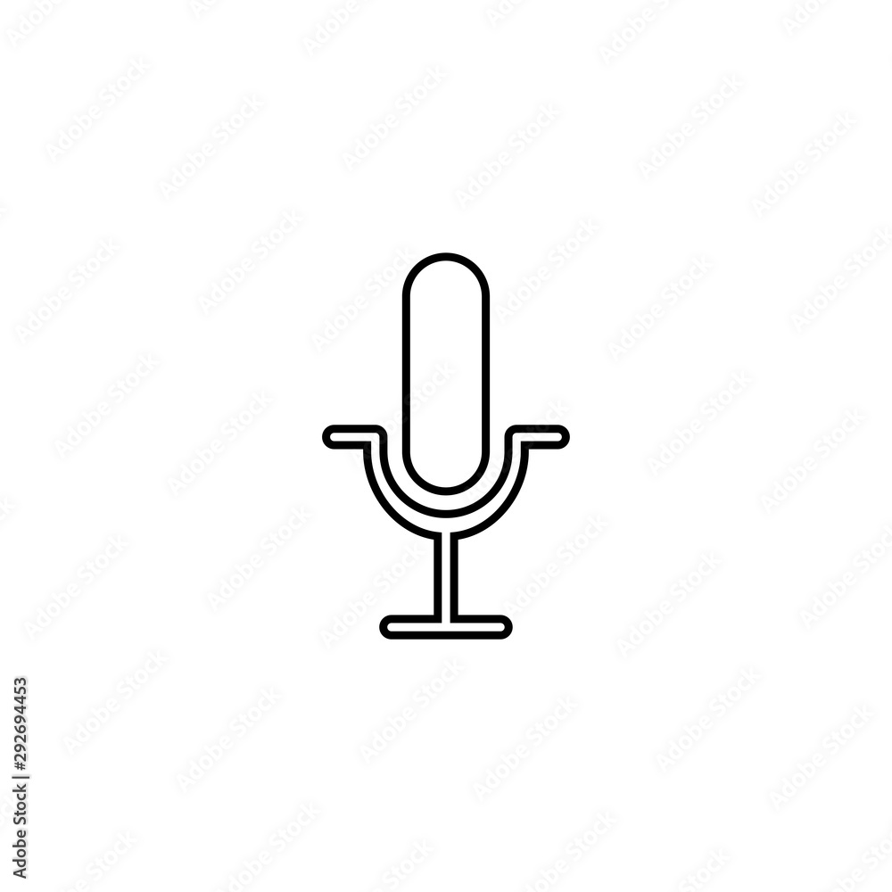 Microphone icon. Musical karaoke symbol. Musical event sign Microphone icon. Musical karaoke symbol. Musical event sign
