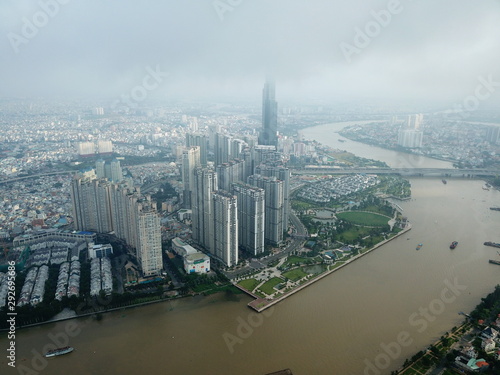 Aerial view of ho chi minh city - above ho chi minh city © bui