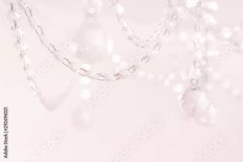 blurred lamp crystal in light abstract background
