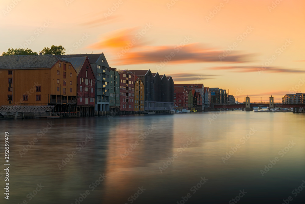Fototapeta premium Trondheim at Sunset
