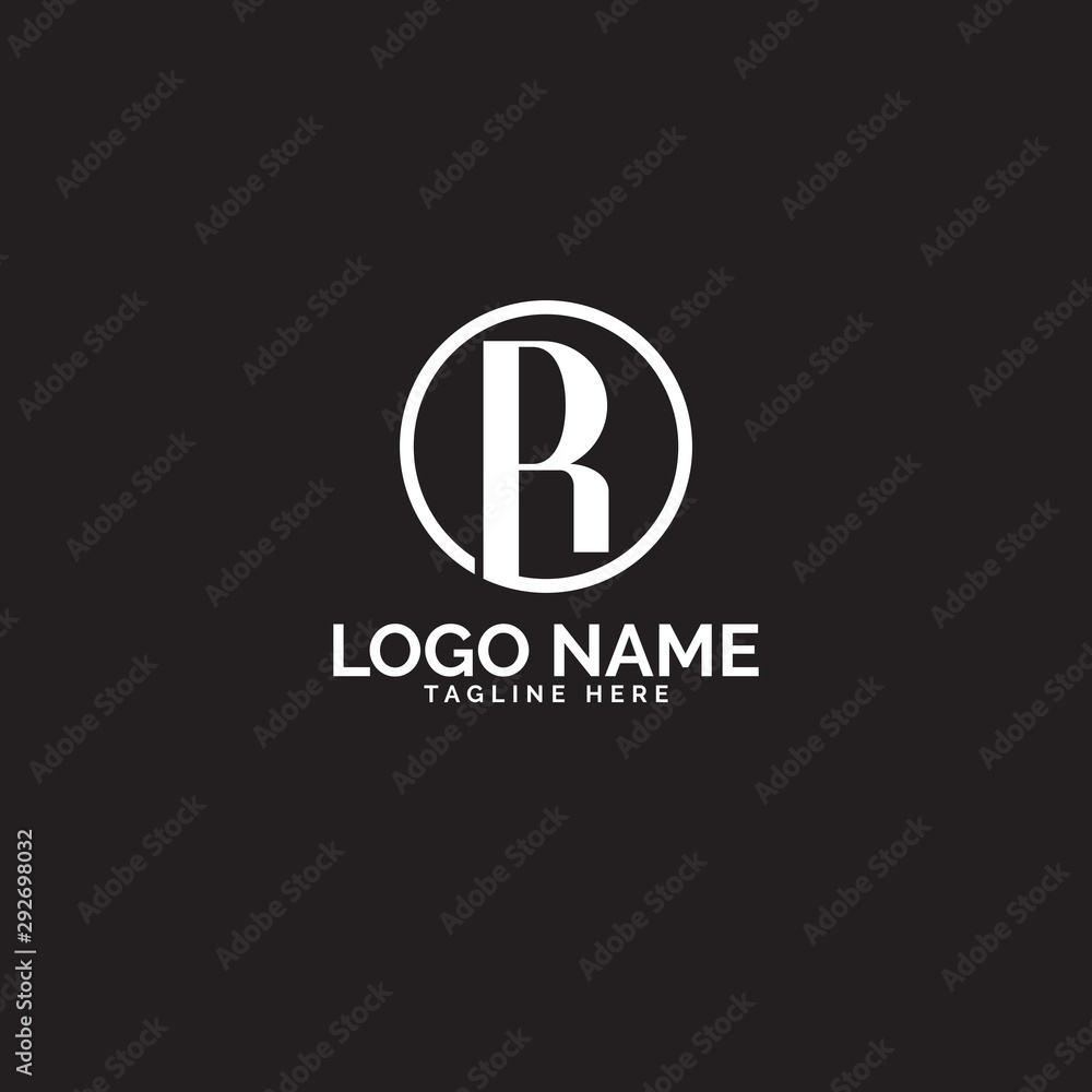 R letter circle logo R letter circle logo