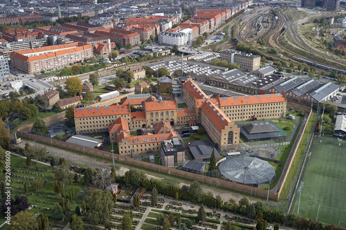 Aerial view of Vestre Prison, Denmark photo