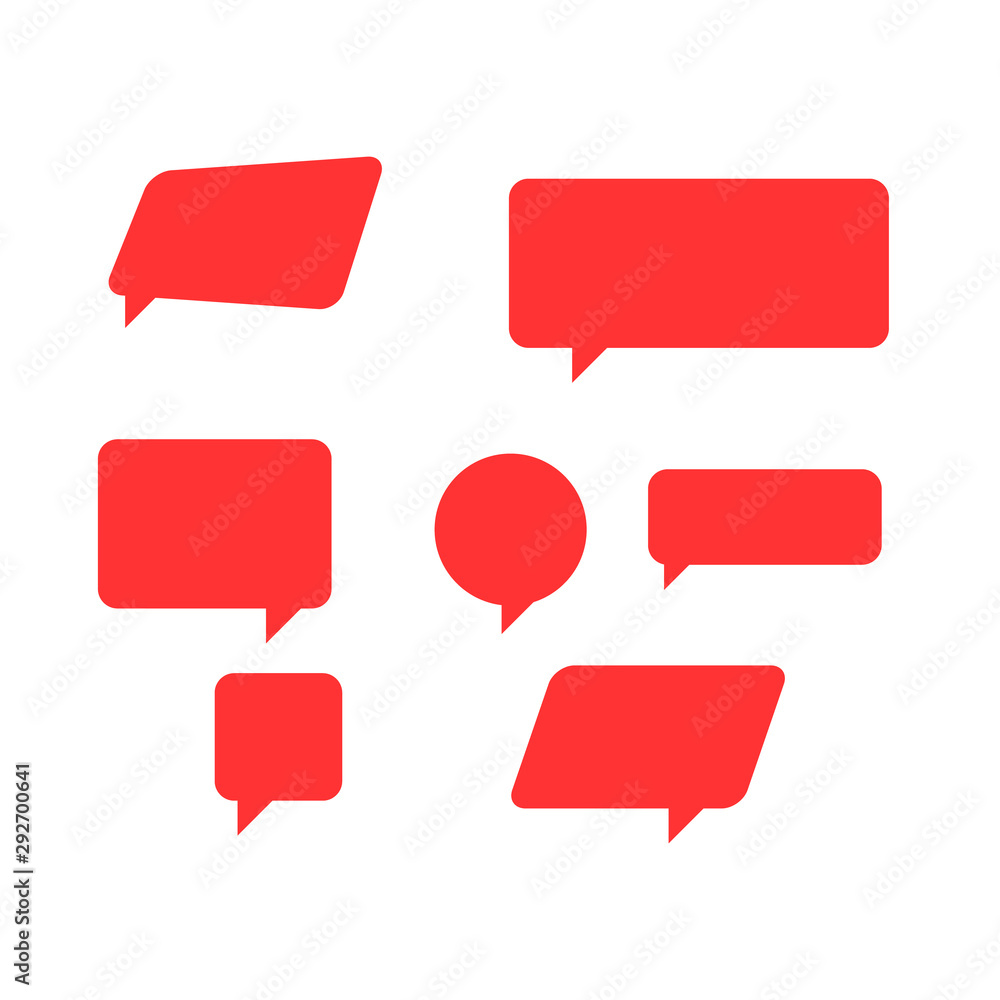 Modern speech set of bubbles isolated on white background Modern speech set of bubbles isolated on white background