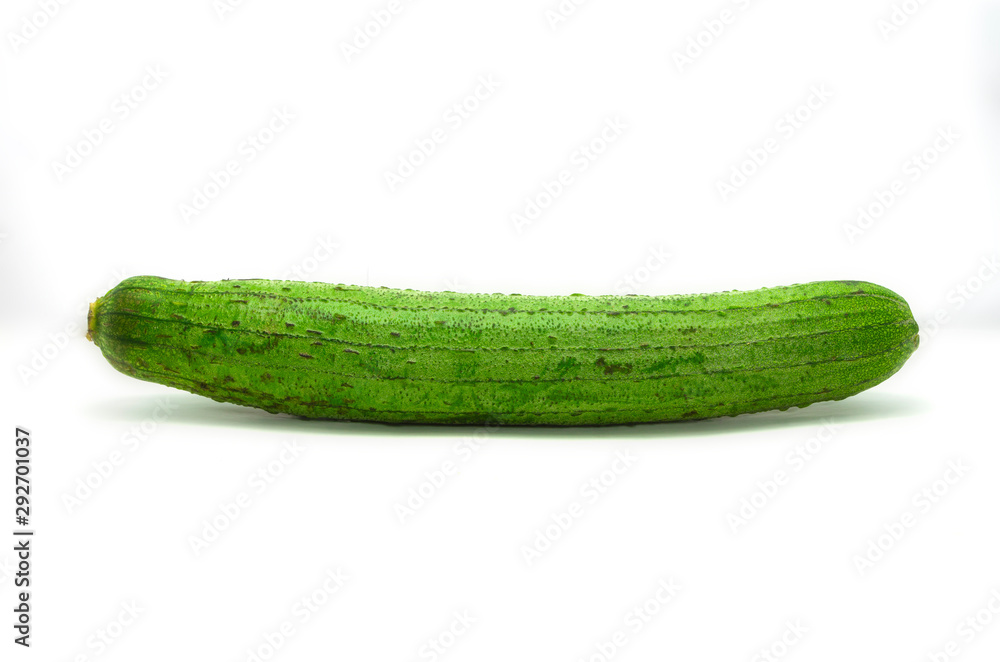 Close up of Fresh green zucchini isolated on white background Close up of Fresh green zucchini isolated on white background