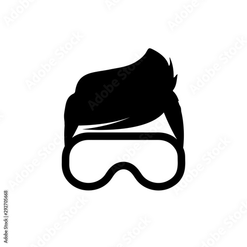 Virtual reality glasses, VR gaming and entertainment headset icon – stock vector