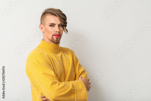 Portrait of young transgend...