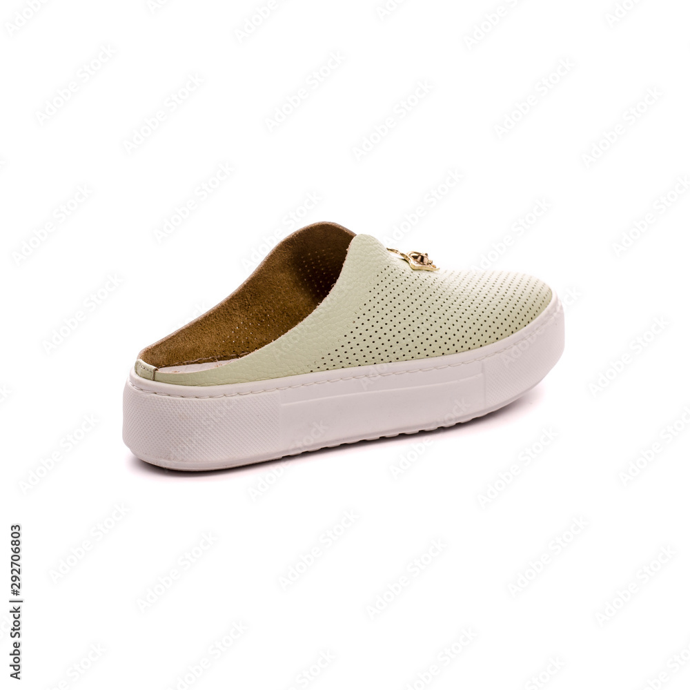 light women's shoes isolated on a white background. light women's shoes isolated on a white background.