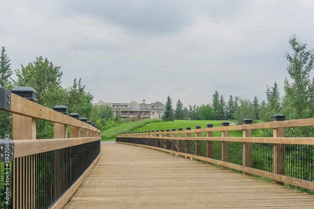 Mill Creek Ravine - Edmonton, Alberta, Canada - Cloudy day - Bike paths - Park Mill Creek Ravine - Edmonton, Alberta, Canada - Cloudy day - Bike paths - Park
