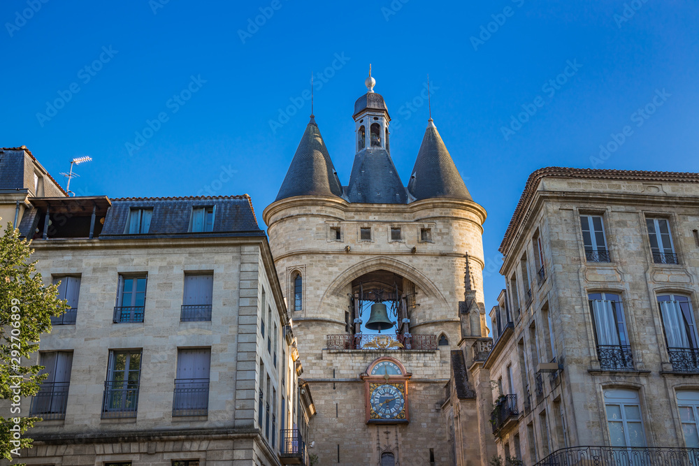 Obraz premium La Grosse Cloche, the second remaining gate of the Medieval walls of Bordeaux, famous bell tower