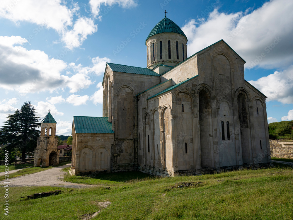 Bagrati Cathedral. Famous Landmark Of The Medieval Georgian Architecture, Kutaisi, Georgia. Bagrati Cathedral. Famous Landmark Of The Medieval Georgian Architecture, Kutaisi, Georgia.