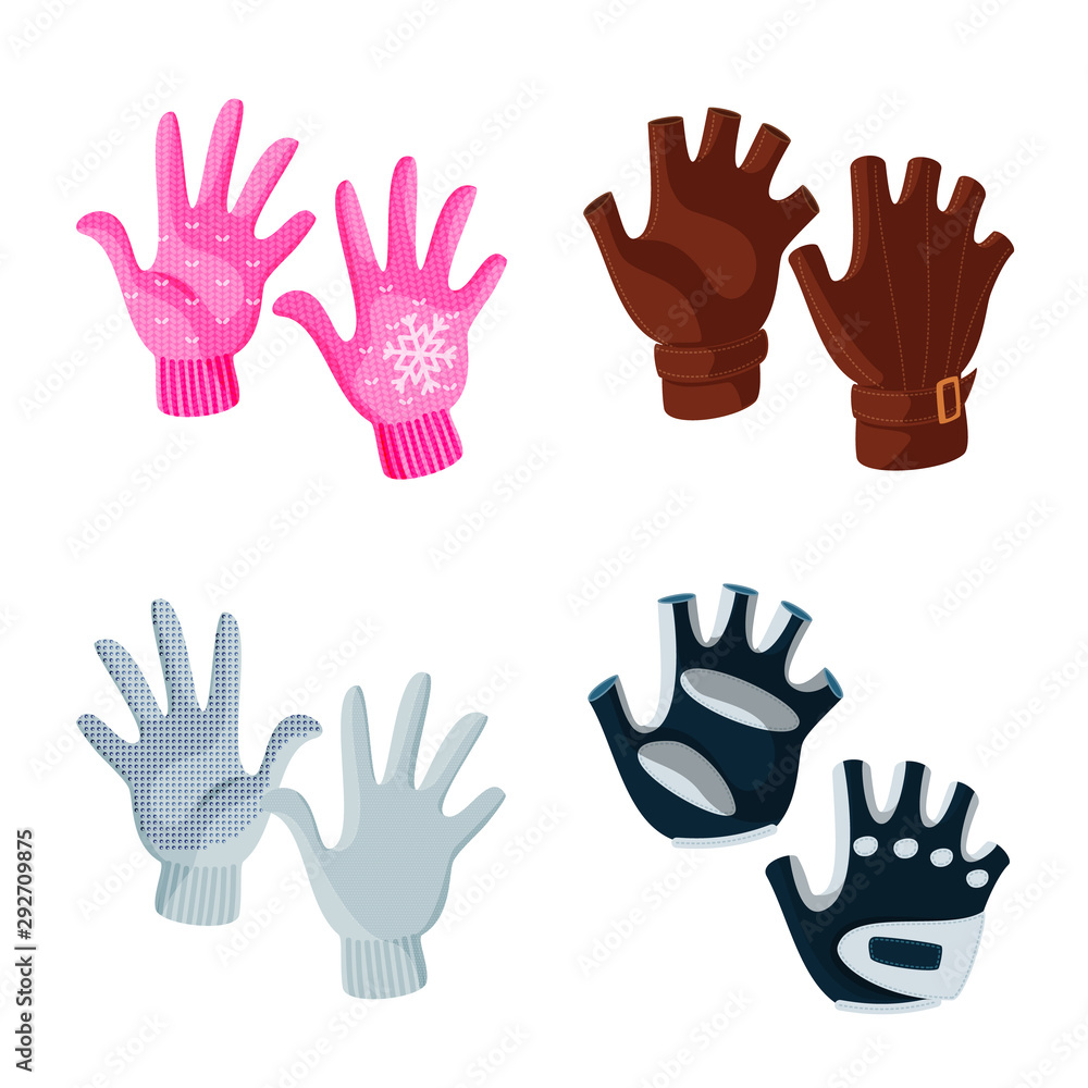 Fototapeta premium Vector illustration of accessory and style sign. Collection of accessory and distinctive stock symbol for web.