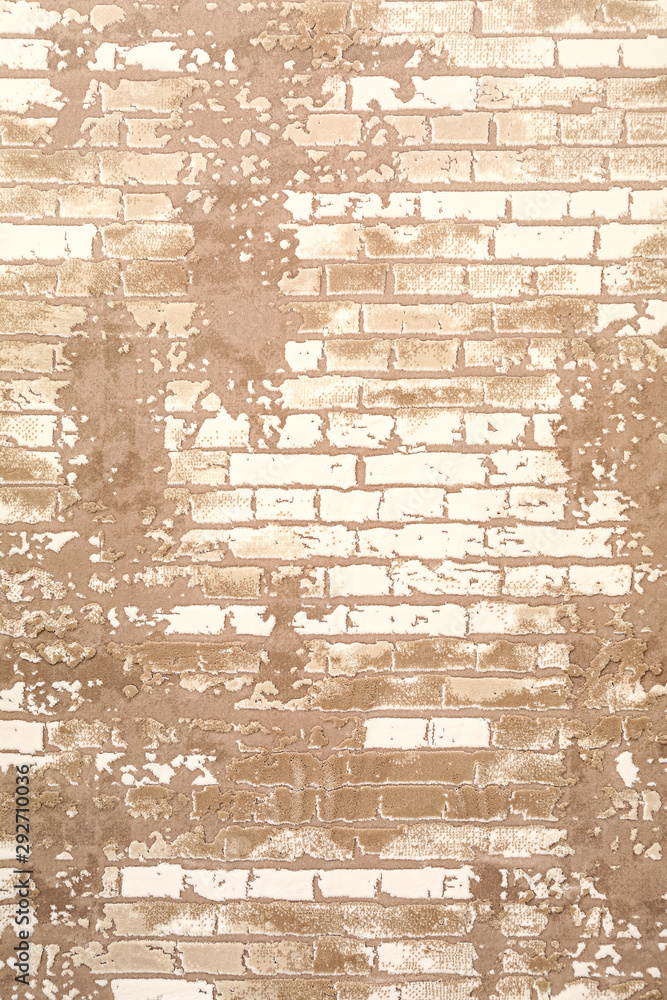 Fototapeta premium Soft carpet with brick wall pattern as background