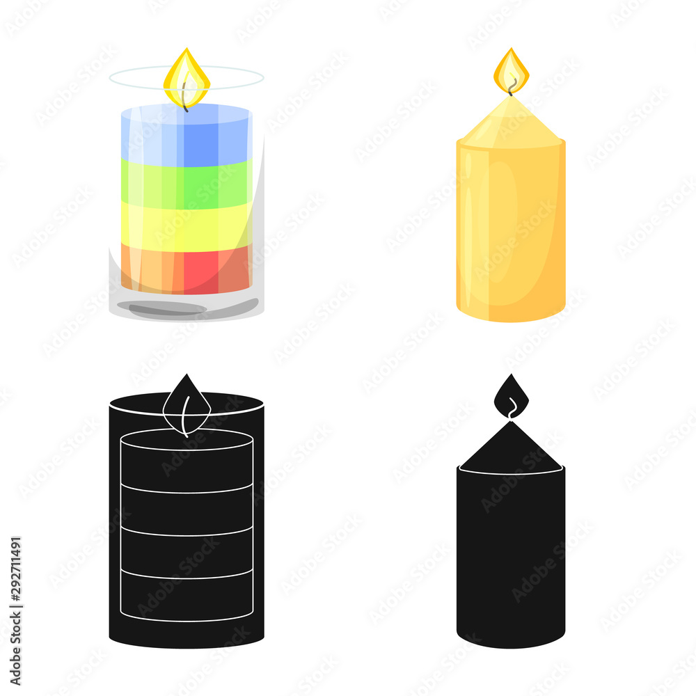 Vector design of relaxation and flame symbol. Set of relaxation and wax stock vector illustration. Vector design of relaxation and flame symbol. Set of relaxation and wax stock vector illustration.