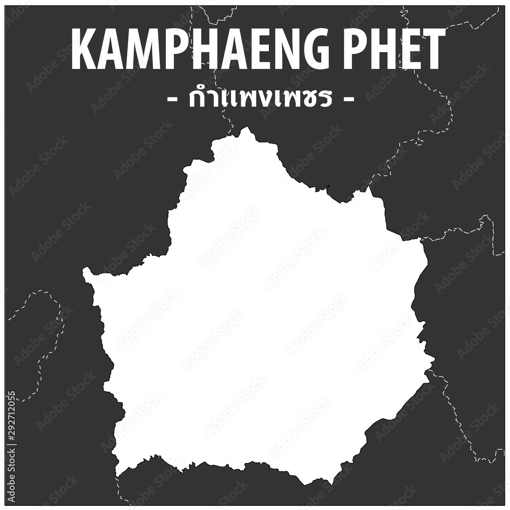 Kamphaeng Phet map Province of Thailand