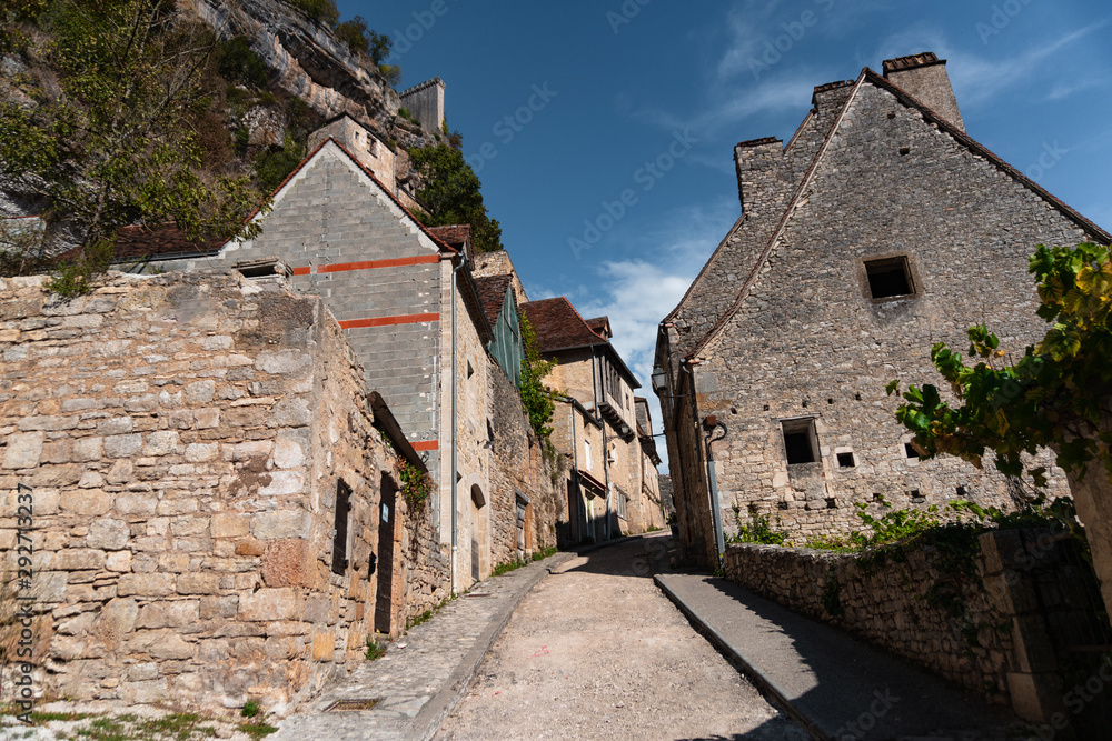 Rocamadour in the Lot department of southwest France. Its Sanctuary of