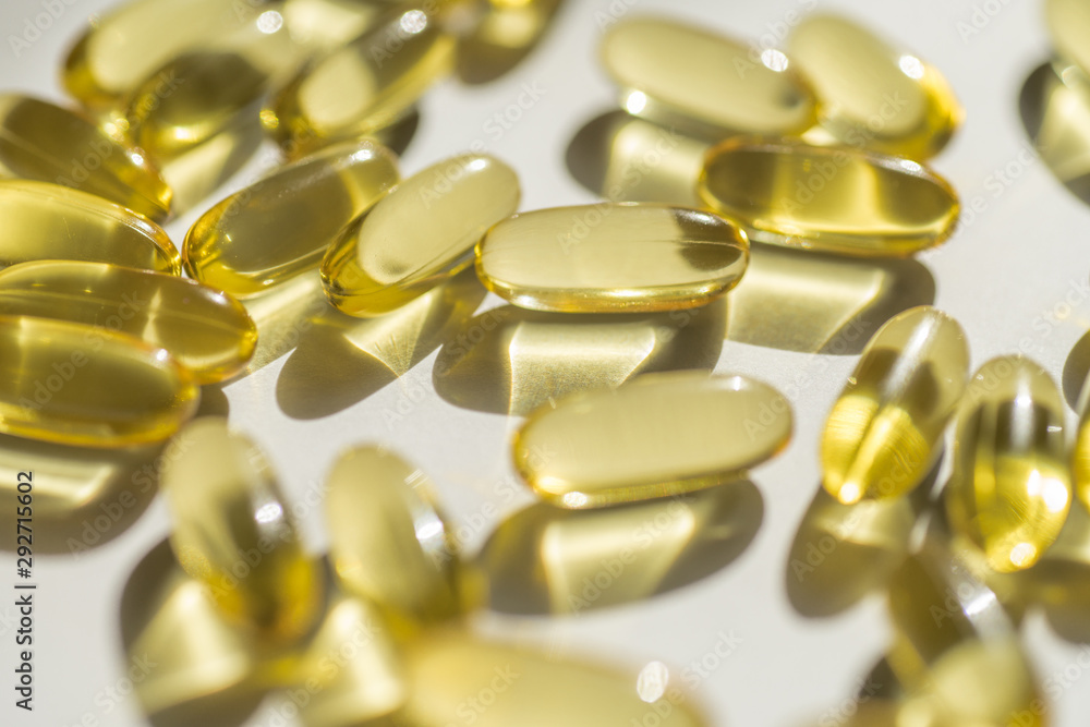 capsules of fish fat oil vitamin for heart, omega 3, macro capsules of fish fat oil vitamin for heart, omega 3, macro