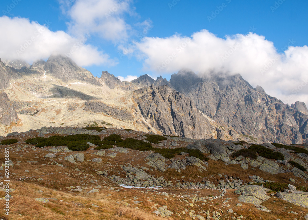 Great Cold Valley in Vysoke Tatry (High Tatras), Slovakia. The Great Cold Valley is 7 km long valley, very attractive for tourists Great Cold Valley in Vysoke Tatry (High Tatras), Slovakia. The Great Cold Valley is 7 km long valley, very attractive for tourists