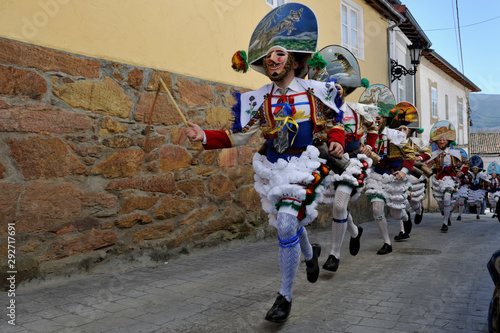 peliqueiros de Laza in the carnival of Galicia 