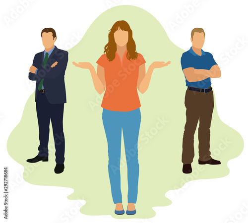 Woman Choosing Between 2 Men	