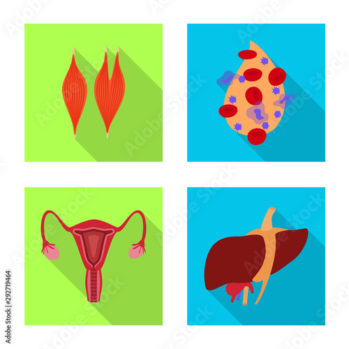 Vector design of human and health sign. Collection of human and scientific stock symbol for web.