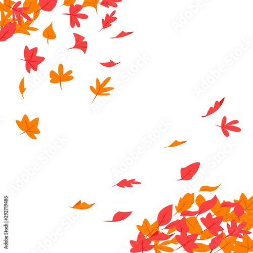 Autumn landscape, fall trees with yellow leaves, lonely bench for contemplation of autumn nature, vector, isolated, cartoon style