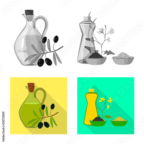 Isolated object of healthy and vegetable icon. Collection of healthy and agriculture stock symbol for web.