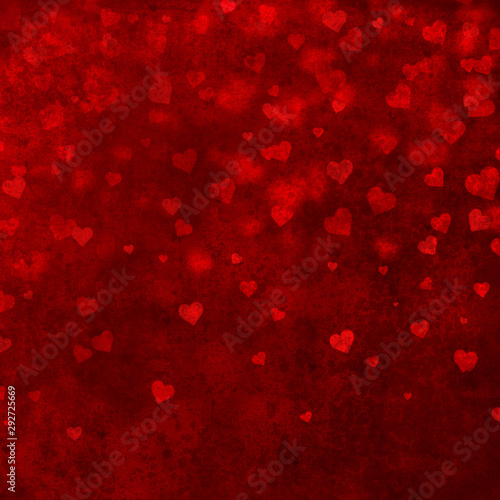 Red Heart Abstract Valentines Day Background