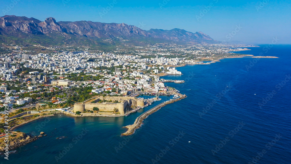 Kyrenia (Girne) is a city on the north coast of Cyprus, known for its cobblestoned old town and horseshoe-shaped harbor.
