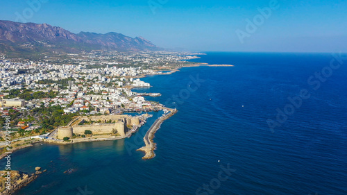 Fototapeta Naklejka Na Ścianę i Meble -  Kyrenia (Girne) is a city on the north coast of Cyprus, known for its cobblestoned old town and horseshoe-shaped harbor.