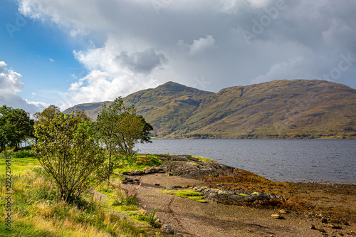 Loch Linnhe in Western Scotland on a sunny september day