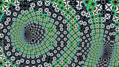 Fototapeta Naklejka Na Ścianę i Meble -  Ornate geometric pattern and artfully abstract multicolored background