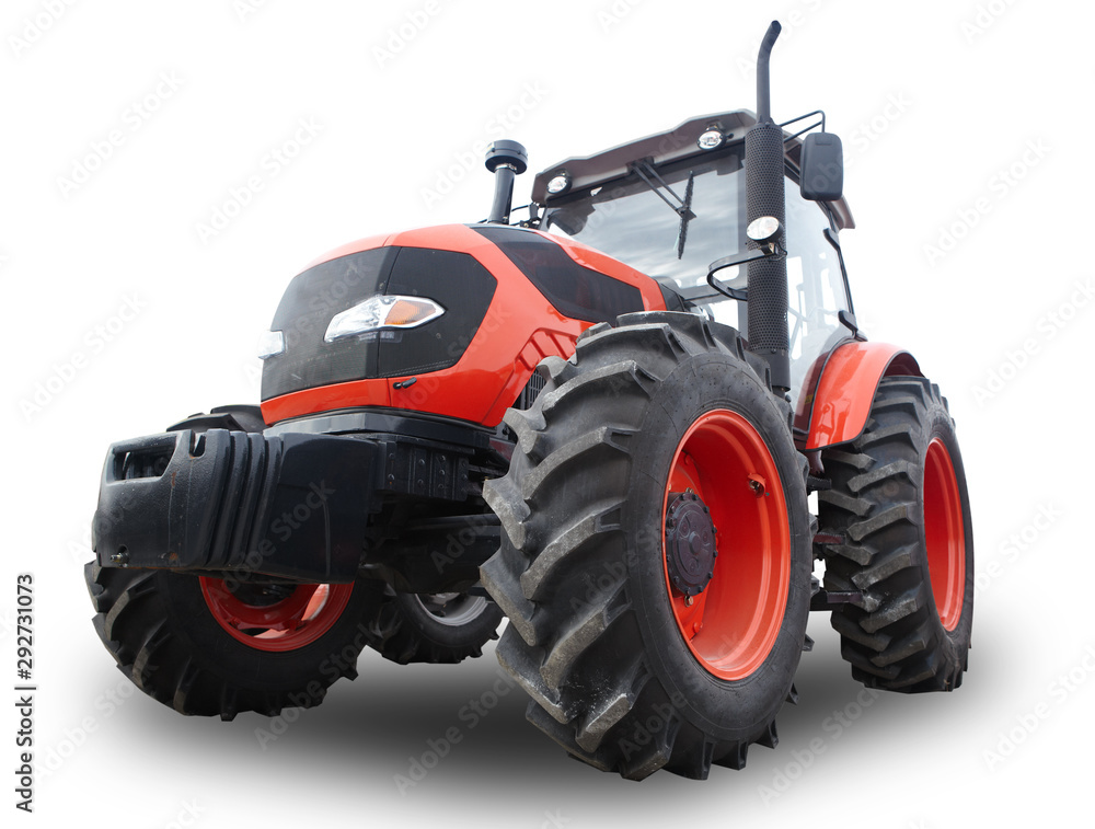 Obraz premium Red farm tractor