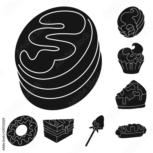 Vector illustration of sweetness and product sign. Collection of sweetness and sweet vector icon for stock.