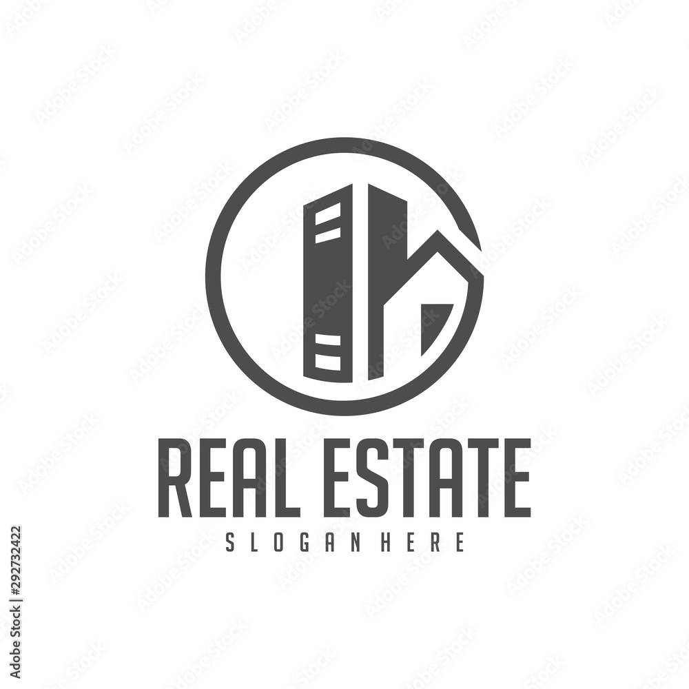 Building Idea logo template, Modern City logo designs concept, Real Estate logo Vector Illustration