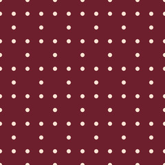Wandcirkels Bordeaux patronen Witte stippen ruiten minimalistisch patroon  © infinetsoft