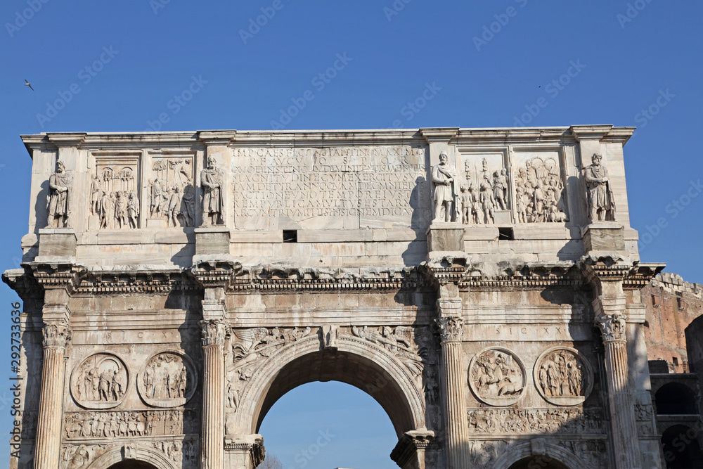 Arch of Septimius Severus in Rome Italy