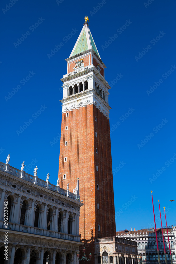 A view of the Campanile at St Mark's Square