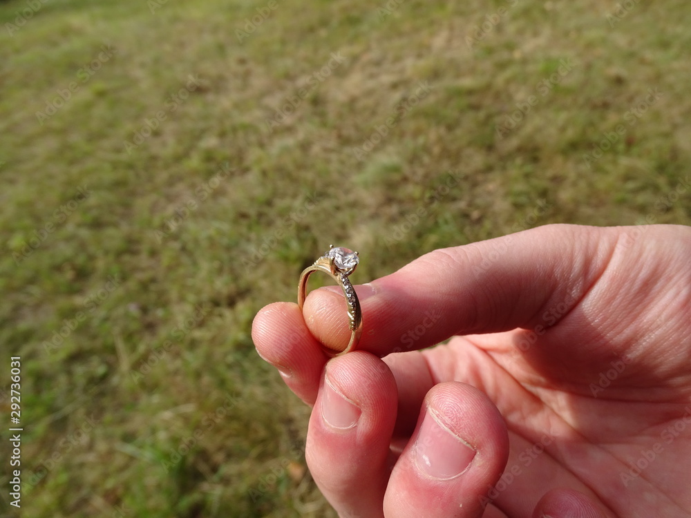 Ring in hand (my hand and my enharited ring from my grandma)