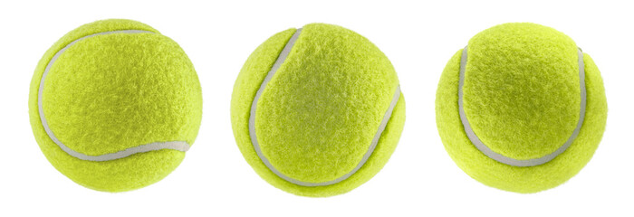 tennis ball isolated white background - photography