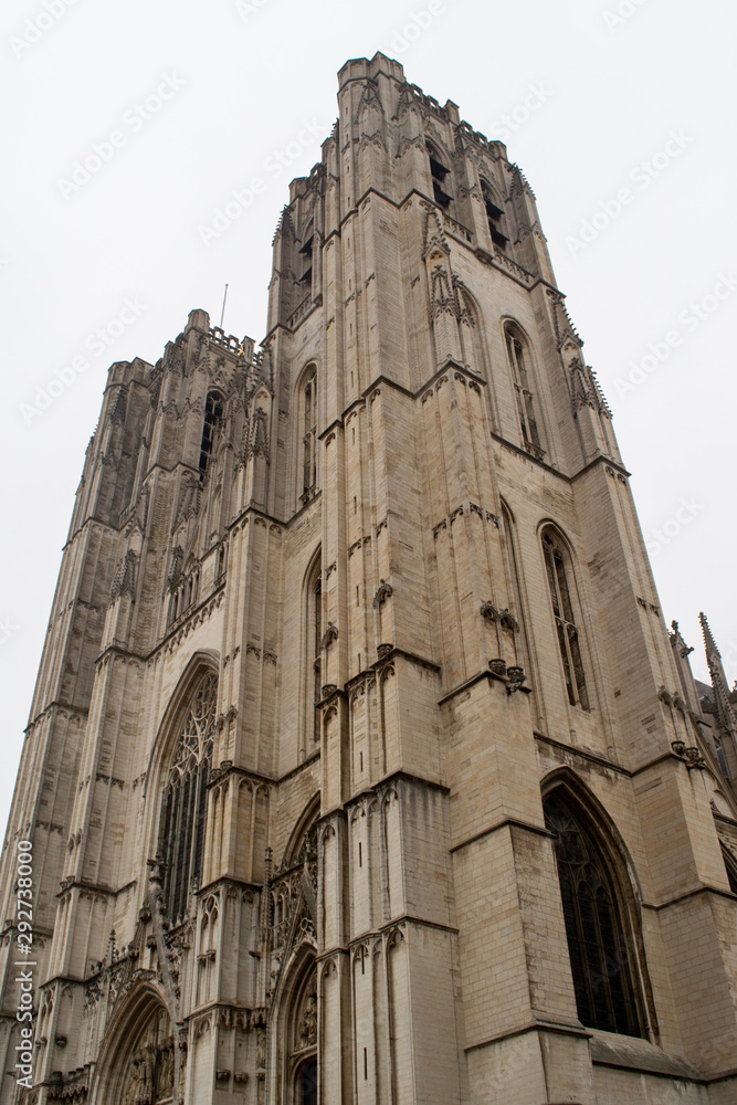 Cathedral of St. Michael and St. Gudula in Brussels on December 29, 2018.
