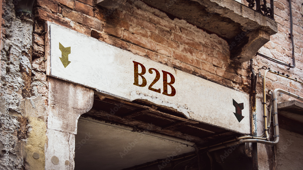 Fototapeta premium Street Sign to B2B