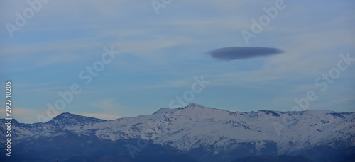 a very special cloud over Sierra Nevada in Granada