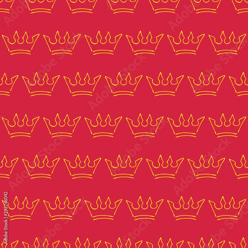 Wallpaper Mural Seamless pattern of doodle queen or king crowns Torontodigital.ca