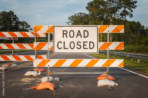 Road Closed sign on the street