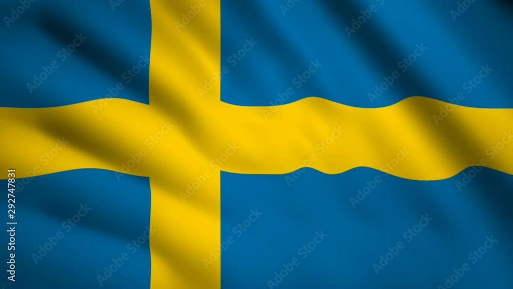 Sweden flag Motion video waving in wind. Flag Closeup 1080p HD footage Sweden flag Motion video waving in wind. Flag Closeup 1080p HD footage