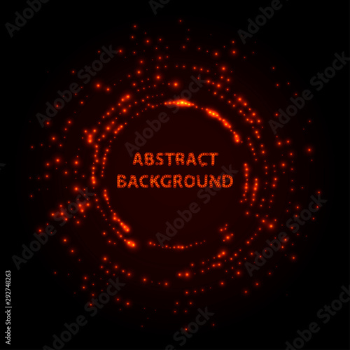 Wallpaper Mural Abstract stipple background. Red Luminous circles. Crimson elegant glowing circle. Maroon  light ring. Cherry Sparking particles. Colorful ellipse. Bright border. Torontodigital.ca