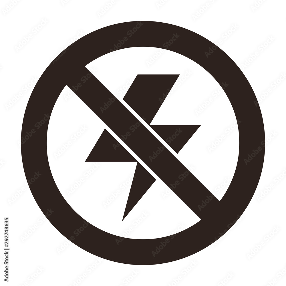 No lightning sign No lightning sign