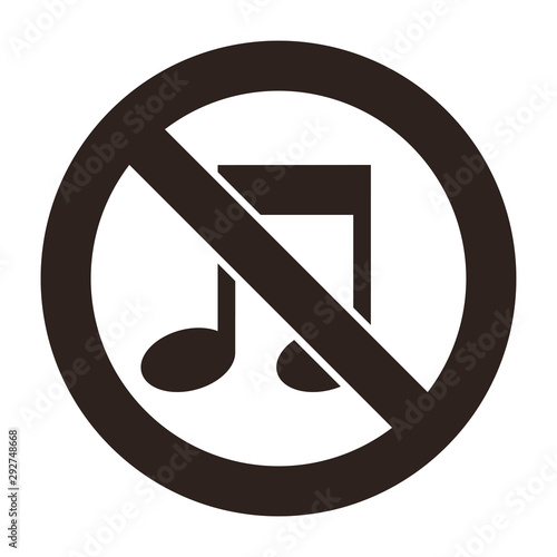 No music sign